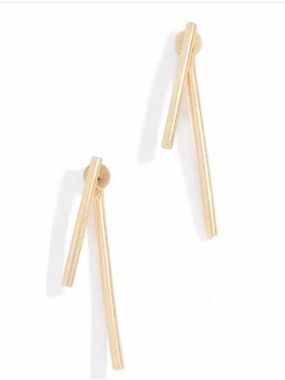 Madewell Stembend Earrings Vintage Gold Minimalist Drop